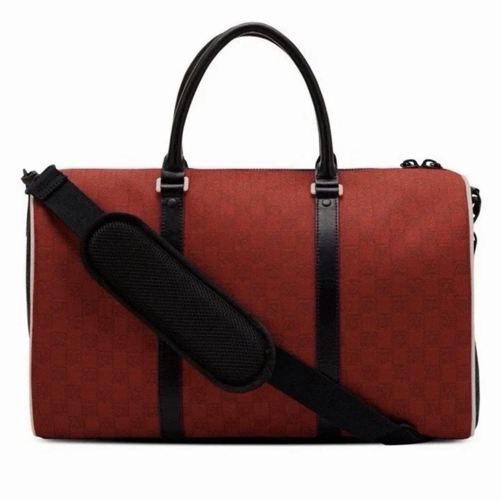 Jordan Nike Monogram Luxury Duffle Bag Varsity Red 40L Luggage Travel LM0759-H15